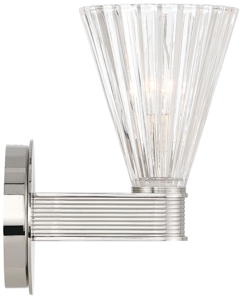 Image 4 Crystorama Lotus 5.5'' Polished Nickel Sconce more views