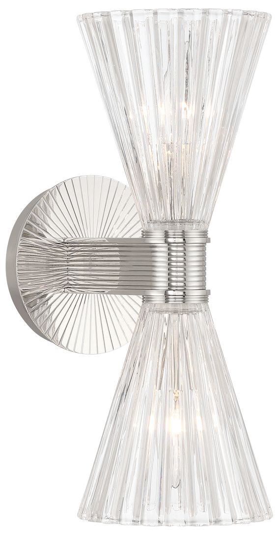 Crystorama Lotus 5.5'' Polished Nickel Sconce
