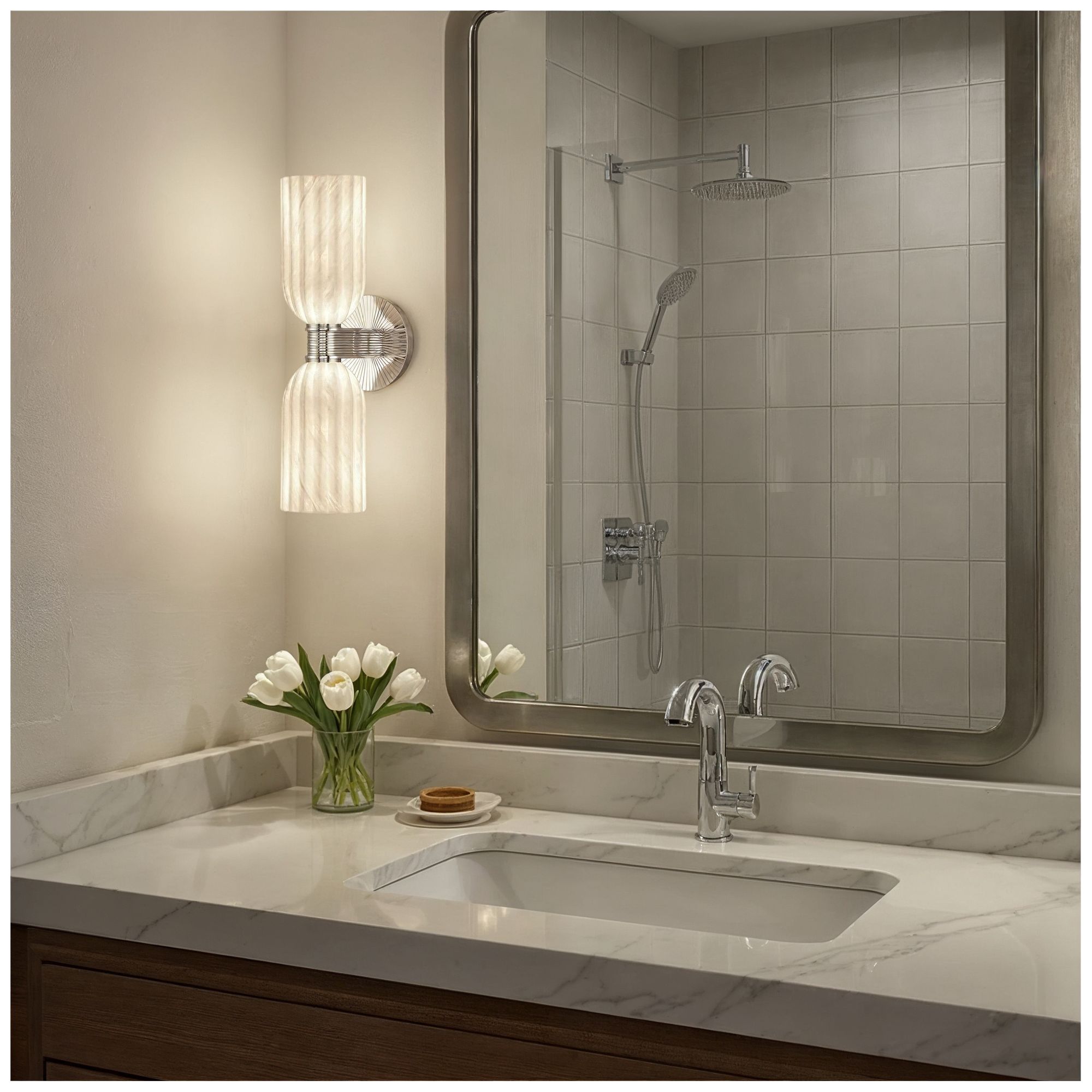 Image 6 Crystorama Lotus 5'' Polished Nickel Sconce more views