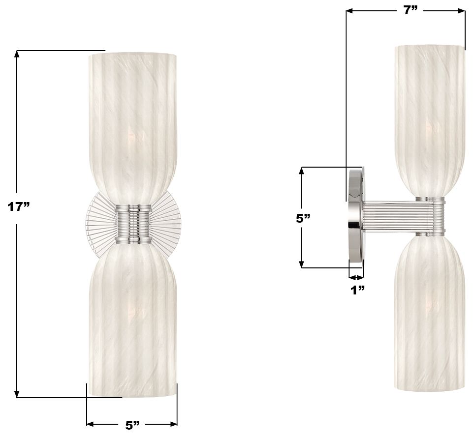 Image 7 Crystorama Lotus 5'' Polished Nickel Sconce more views