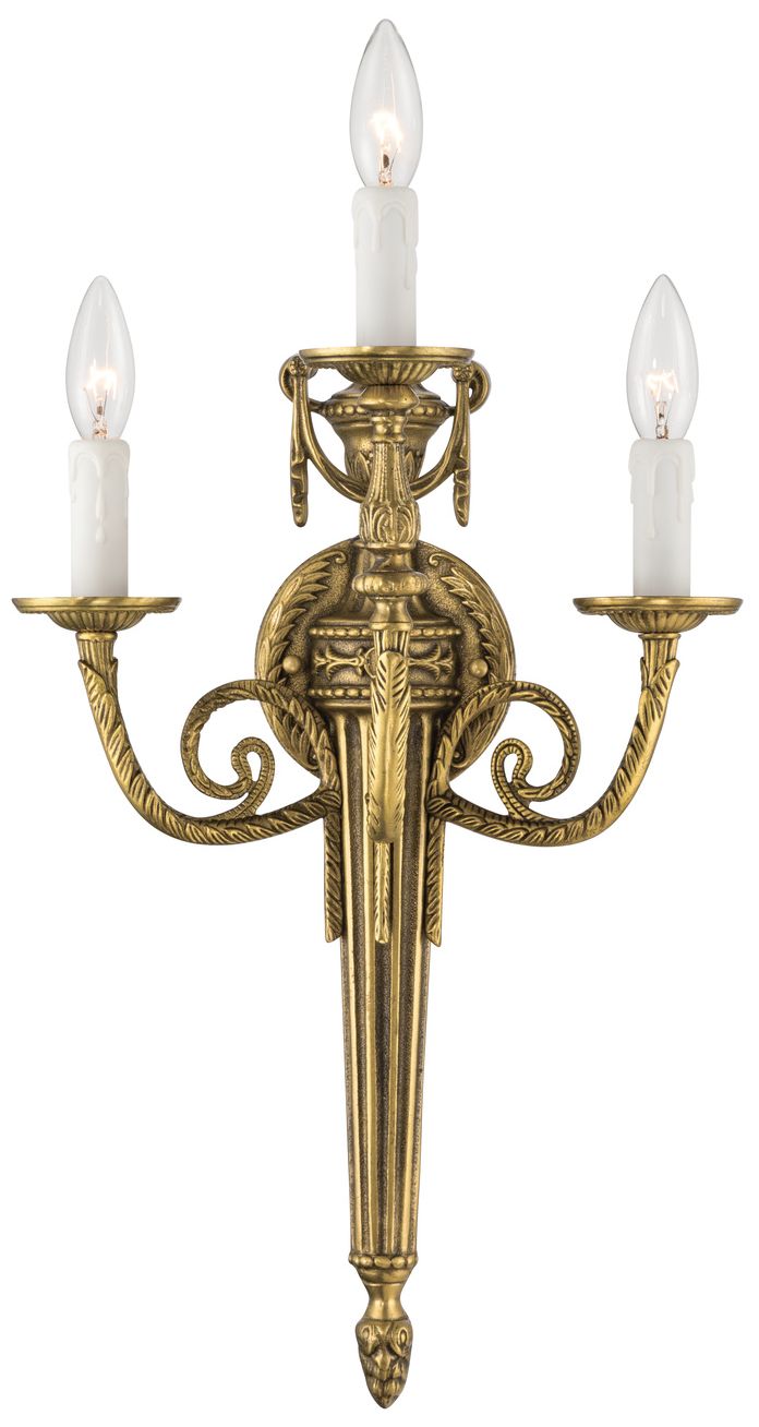 Crystorama Loxley 12.75'' Matte Brass Sconce