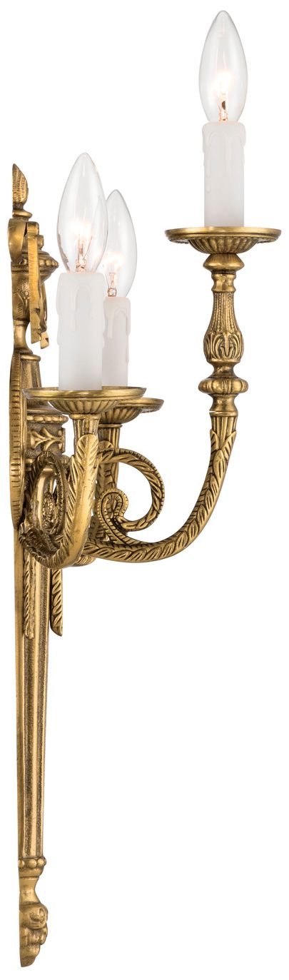 Image 4 Crystorama Loxley 12.75'' Matte Brass Sconce more views