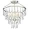 Crystorama Lucille 18 3/4" Wide Antique Silver Ceiling Light