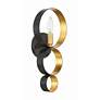 3_Crystorama Luna 14 3/4" High Bronze and Gold Sconce more views