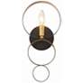 4_Crystorama Luna 14 3/4" High Bronze and Gold Sconce more views