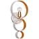 Crystorama Luna 14 3/4"H White 3-Ring Gold Wall Sconce