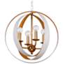 Crystorama Luna 16" Wide White and Gold 4-Light Chandelier