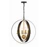 7_Crystorama Luna 21"W Bronze and Antique Gold 6-Light Orb Chandelier more views