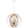 Crystorama Luna 21"W White and Gold Rings Pendant Light