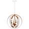 Crystorama Luna 21"W White and Gold Rings Pendant Light