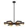 3_Crystorama Luna 26 3/4"W Bronze and Gold 6-Light Pendant more views