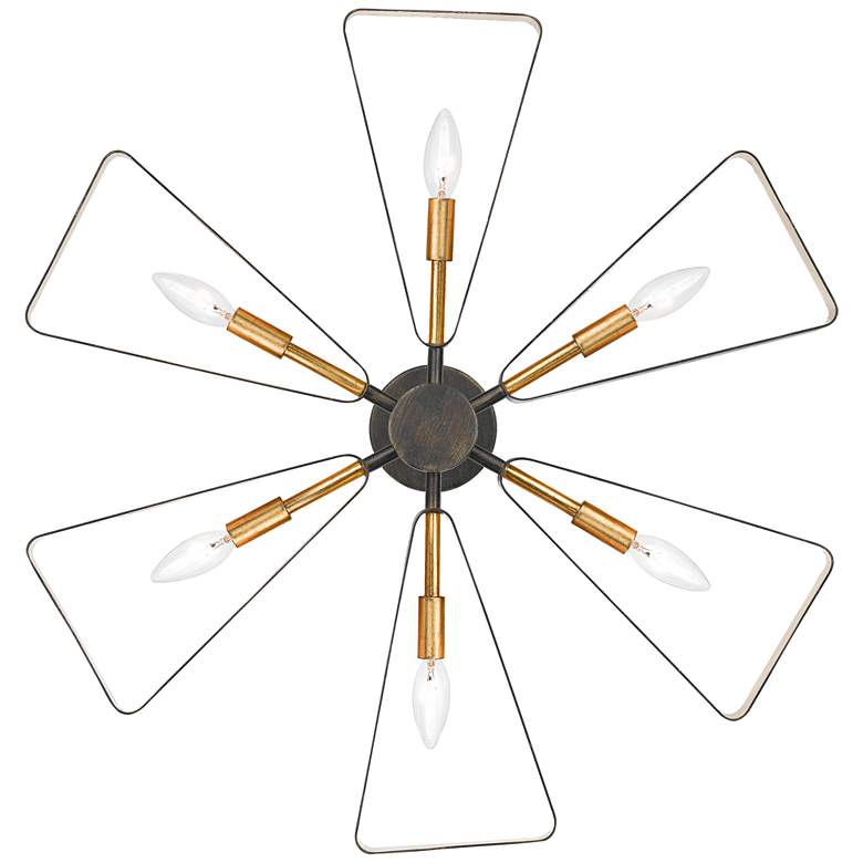 Image 1 Crystorama Luna 27"H Antique Gold 6-Light Wall Sconce