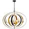 Crystorama Luna 36" Wide Bronze and Gold Oval Chandelier