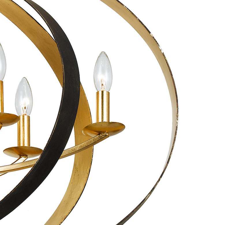Image 5 Crystorama Luna 36" Wide Bronze and Gold Oval Chandelier more views