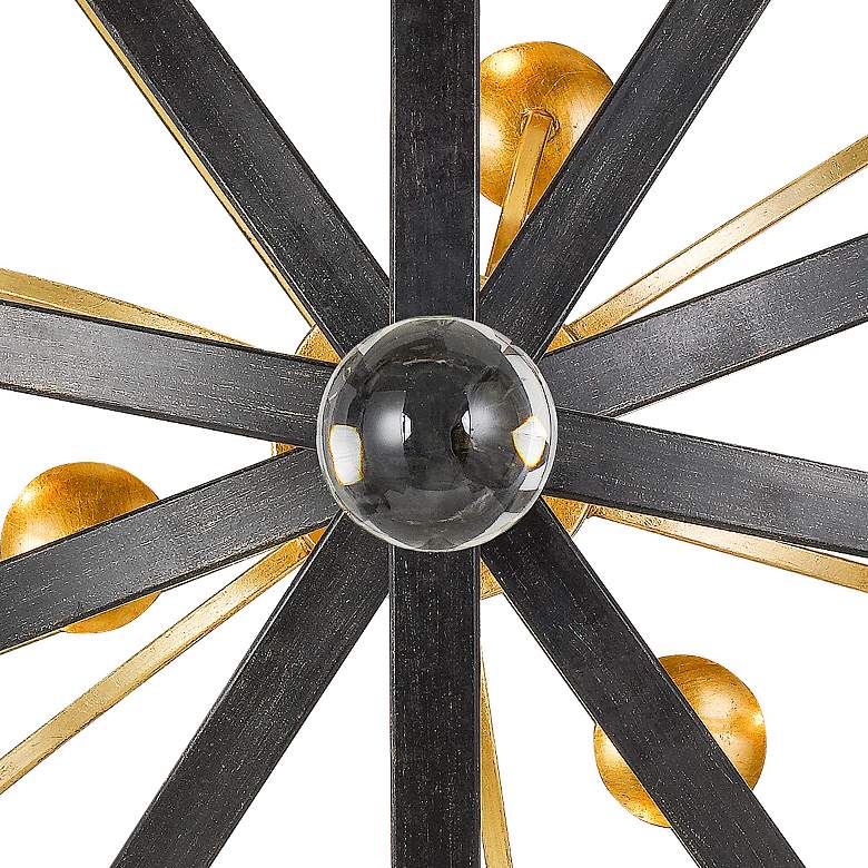 Image 4 Crystorama Luna 48" Bronze and Gold 9-Light Modern Open Orb Chandelier more views