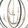 6_Crystorama Luna 48" Bronze and Gold 9-Light Modern Open Orb Chandelier more views