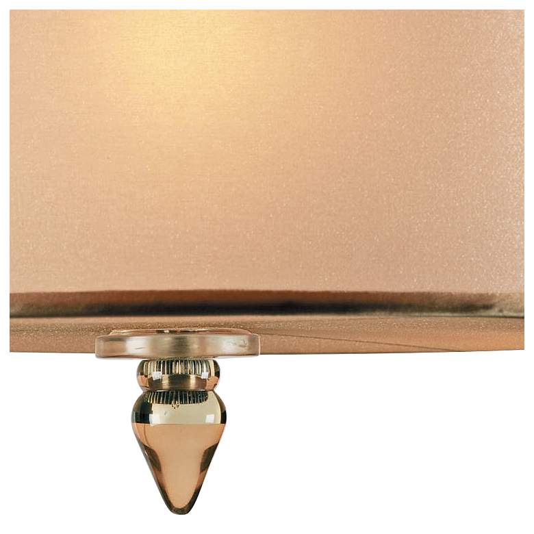 Crystorama Luxo 14&quot; Wide Antique Brass Drum Ceiling Light more views