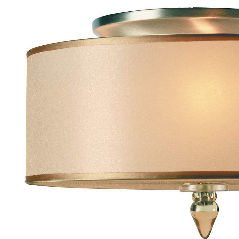 Image 4 Crystorama Luxo 14" Wide Antique Brass Drum Ceiling Light more views