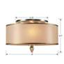 5_Crystorama Luxo 14" Wide Antique Brass Drum Ceiling Light more views