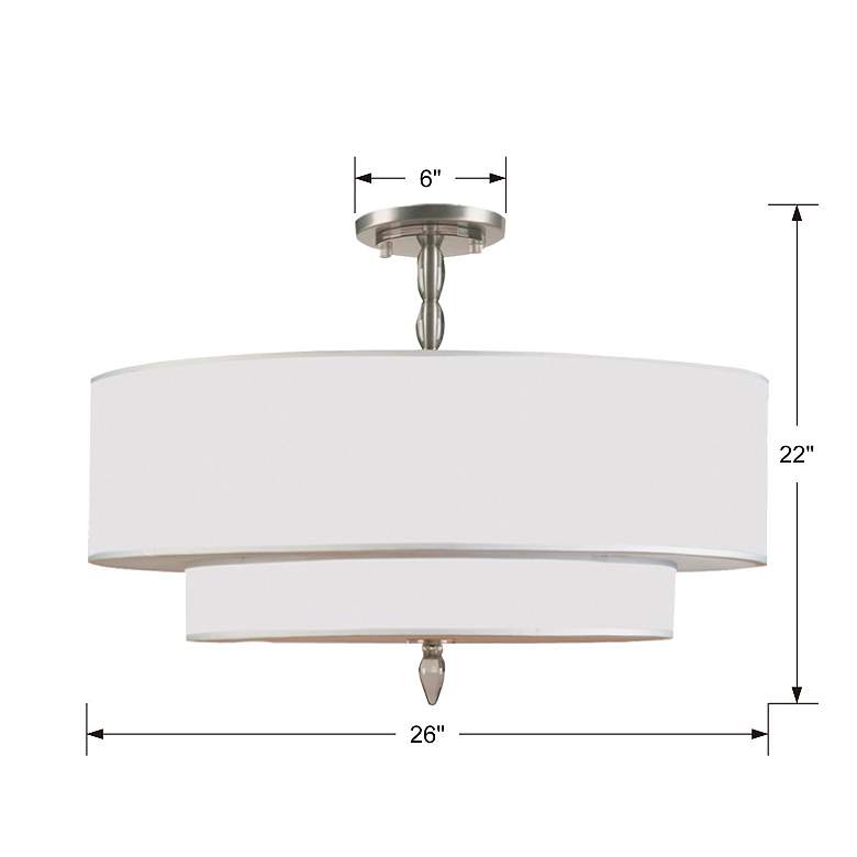 Image 4 Crystorama Luxo 26" Wide Satin Nickel Ceiling Light more views
