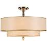1_Crystorama Luxo 26"W Antique Bass 2-Layer Drum Ceiling Light