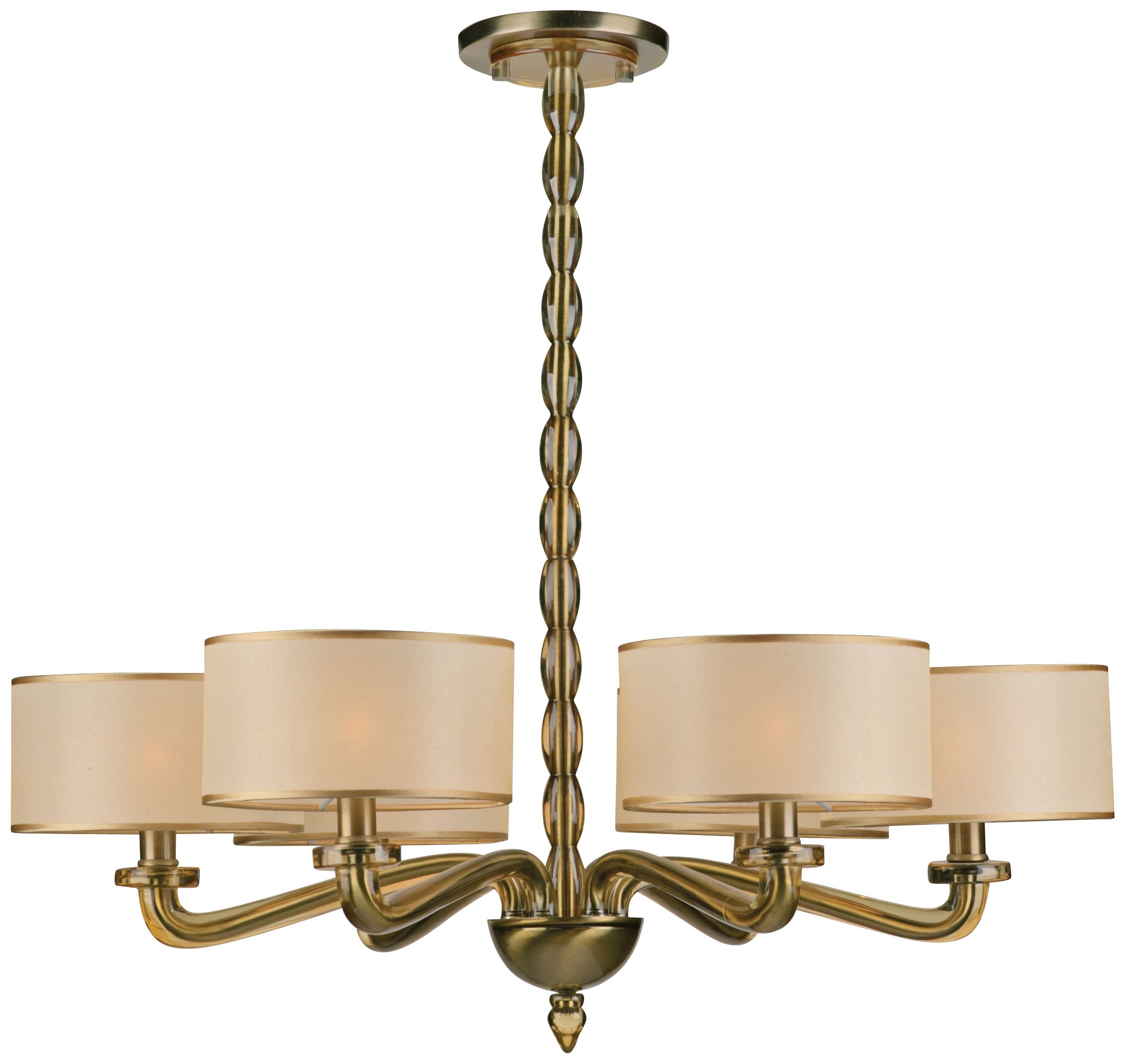 Crystorama Luxo Collection Antique Brass 30" Wide Chandelier