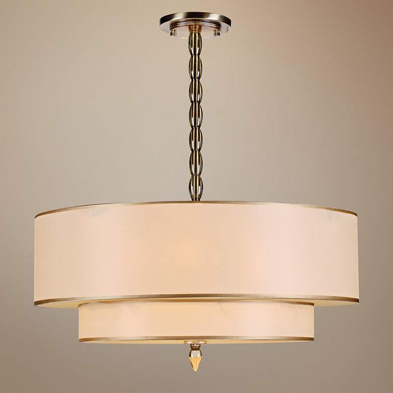 Image 1 Crystorama Luxo Collection Brass 26" Wide Pendant Light