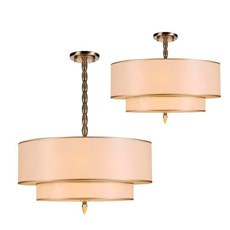 Image 3 Crystorama Luxo Collection Brass 26" Wide Pendant Light more views