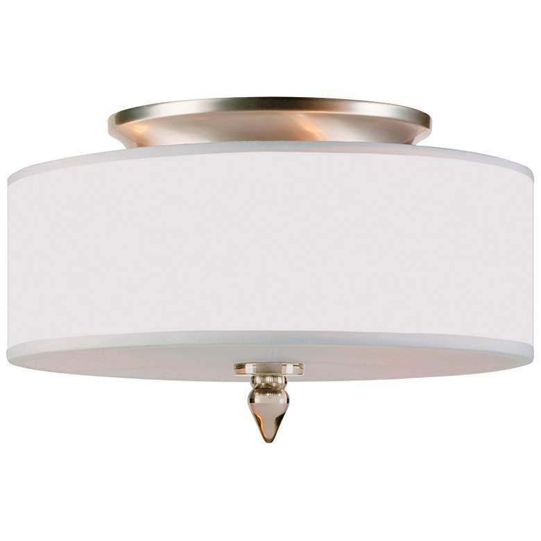 Image 1 Crystorama Luxo Satin Nickel 14" Wide Ceiling Light