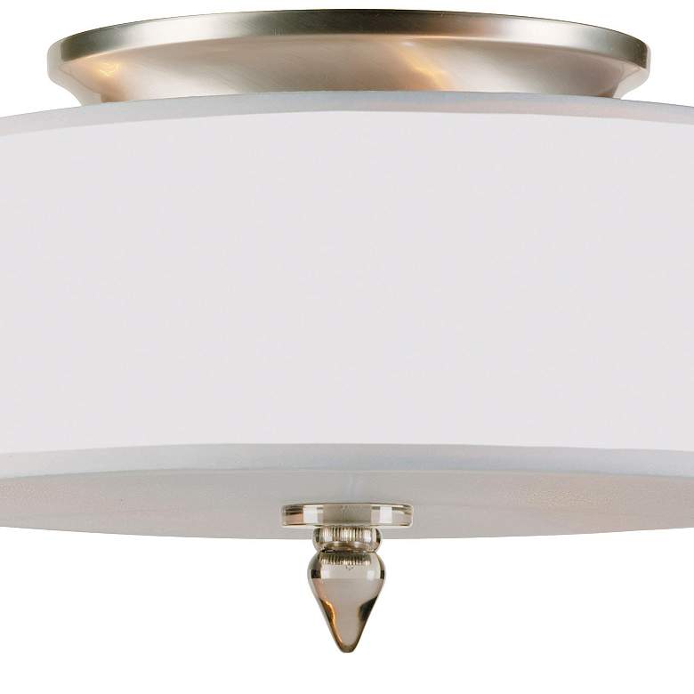 Image 3 Crystorama Luxo Satin Nickel 14" Wide Ceiling Light more views