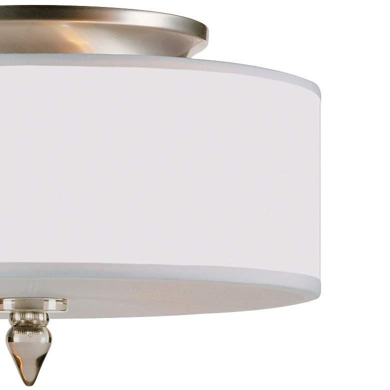Image 4 Crystorama Luxo Satin Nickel 14" Wide Ceiling Light more views