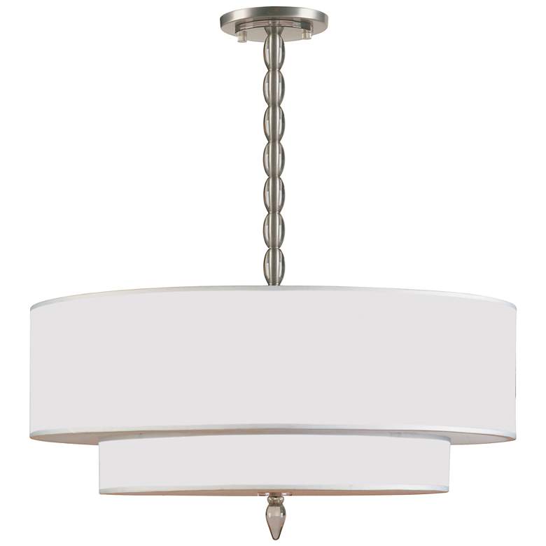 Image 2 Crystorama Luxo Satin Nickel 26" Wide Chandelier