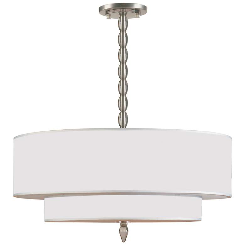 Image 2 Crystorama Luxo Satin Nickel 26 inch Wide Chandelier