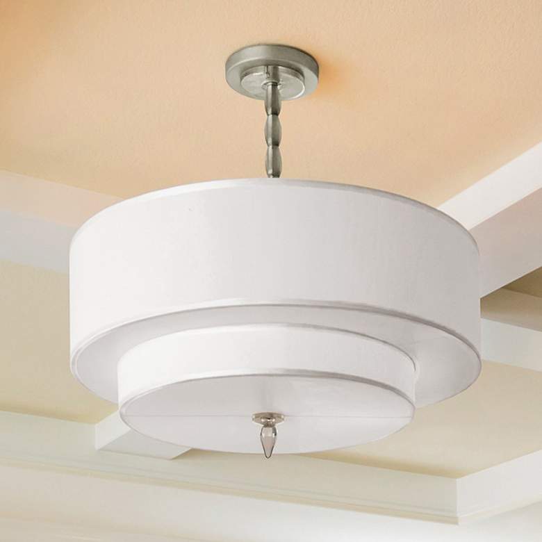 Image 1 Crystorama Luxo Satin Nickel 26" Wide Chandelier