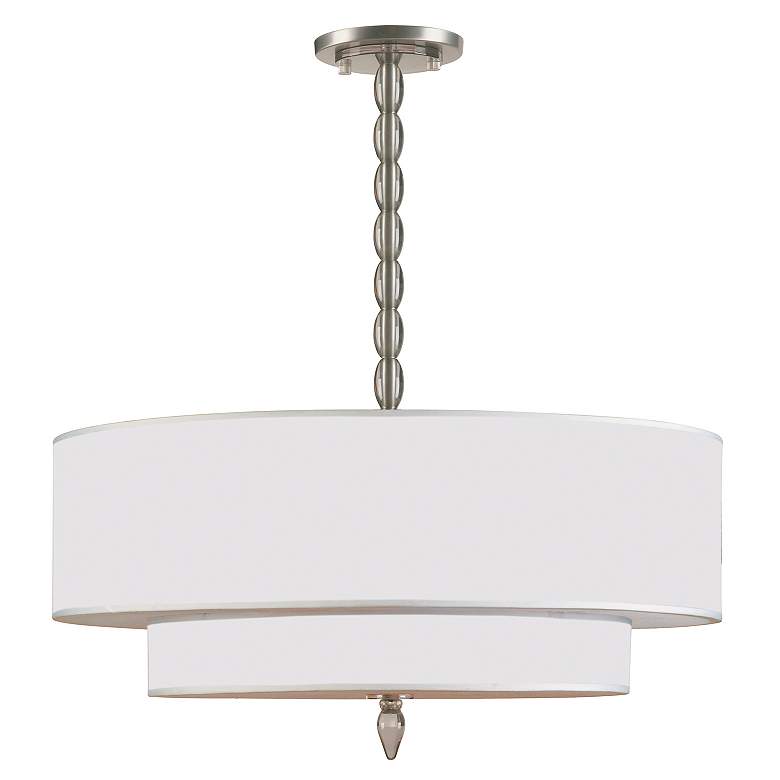 Image 3 Crystorama Luxo Satin Nickel 26" Wide Chandelier more views