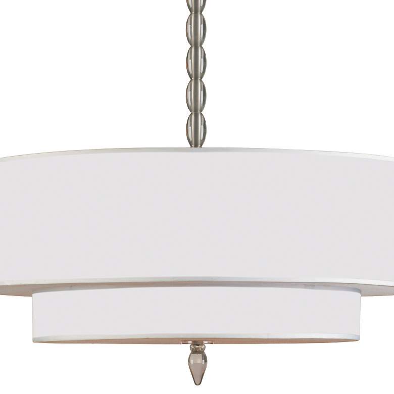 Image 4 Crystorama Luxo Satin Nickel 26" Wide Chandelier more views