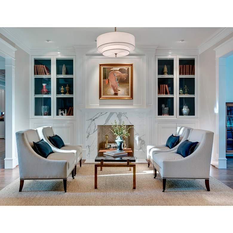 Image 6 Crystorama Luxo Satin Nickel 26" Wide Chandelier more views