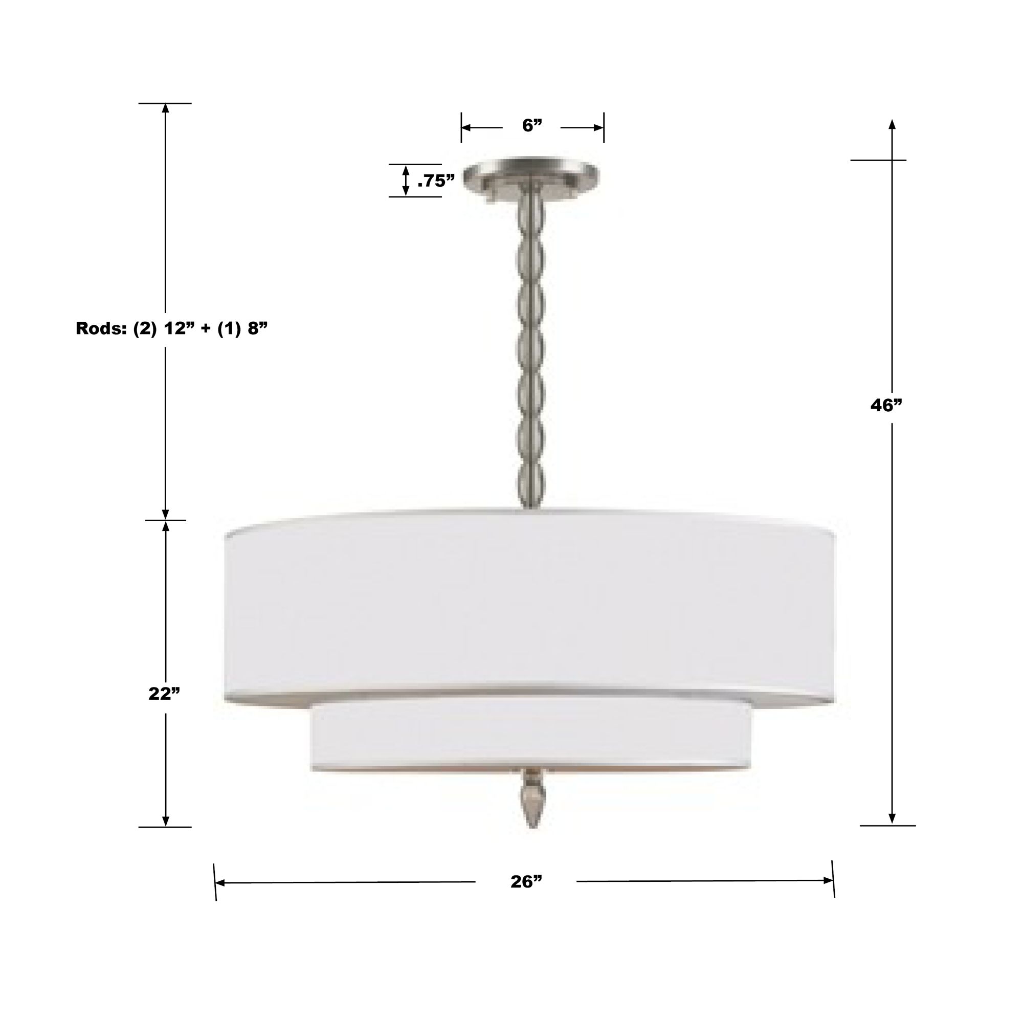 Crystorama Luxo Satin Nickel 26" Wide Chandelier