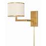 3_Crystorama Madison 13" HIgh Aged Brass Plug-In Swing Arm Wall Lamp more views