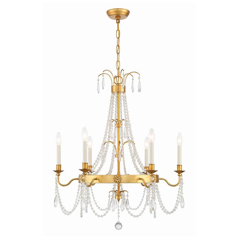 Image 1 Crystorama Maizey 6 Light Antique Gold Chandelier
