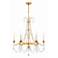 Crystorama Maizey 6 Light Antique Gold Chandelier