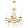 4_Crystorama Maizey 6 Light Antique Gold Chandelier more views