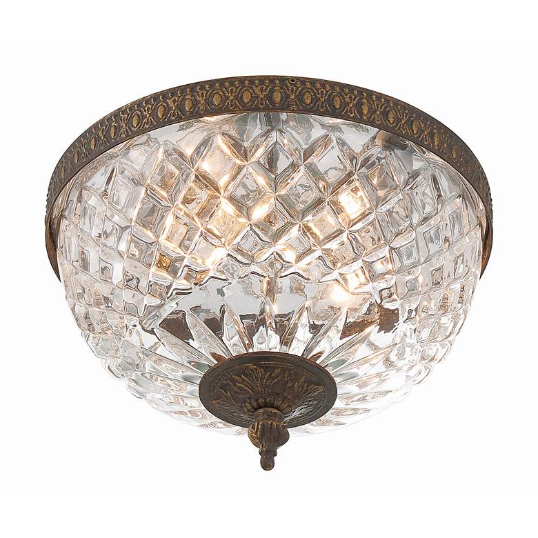 Image 5 Crystorama Majestic English Bronze 10" Wide Ceiling Light more views