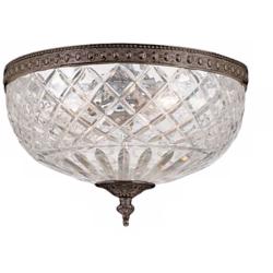 Crystorama Majestic English Bronze 12&quot; Wide Ceiling Light