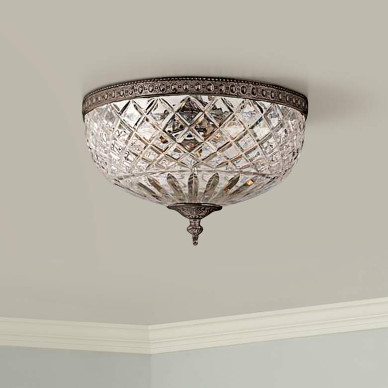 Image 1 Crystorama Majestic English Bronze 12 inch Wide Ceiling Light
