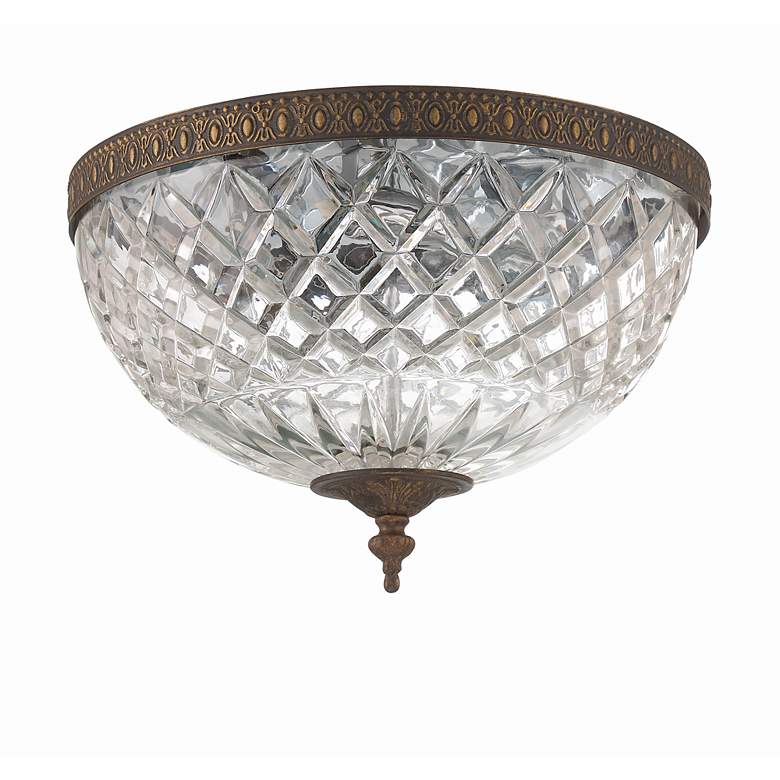 Image 4 Crystorama Majestic English Bronze 12" Wide Ceiling Light more views