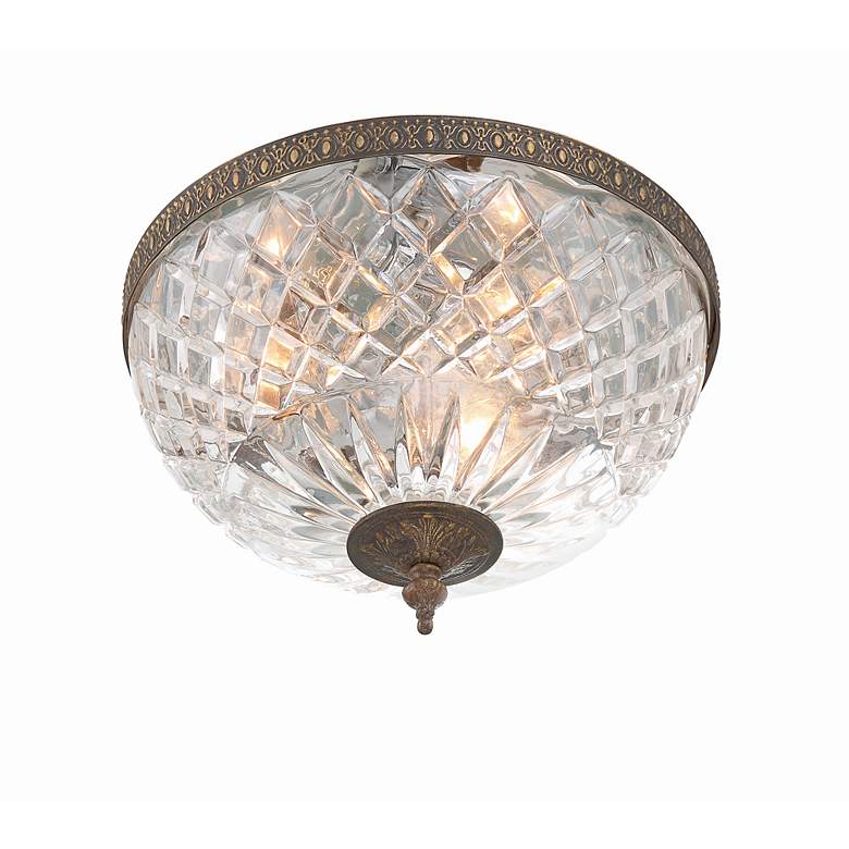 Image 5 Crystorama Majestic English Bronze 12" Wide Ceiling Light more views