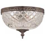 Crystorama Majestic English Bronze 8&quot; Wide Ceiling Light