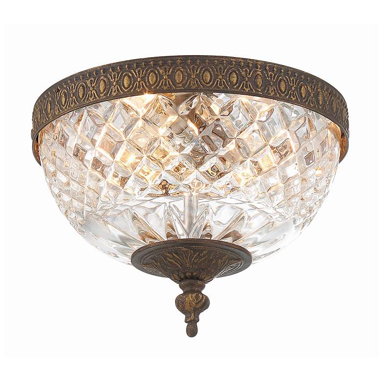 Image 1 Crystorama Majestic English Bronze 8" Wide Ceiling Light