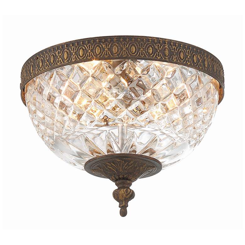 Image 1 Crystorama Majestic English Bronze 8 inch Wide Ceiling Light